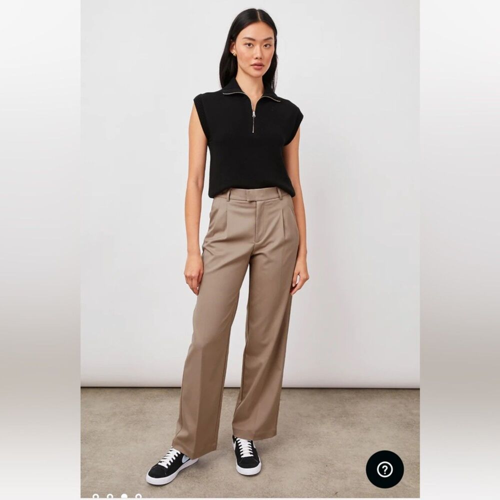 Rails Marnie Trouser Pant Women's 6 Camel Tan Wide Leg Preppy Pleated NWT